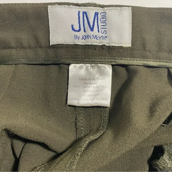 Olive green John Meyer Studios trousers w99 - Picture 8 of 9